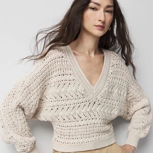 🆕 WHBM Chunky Knit Dolman Pullover Sweater